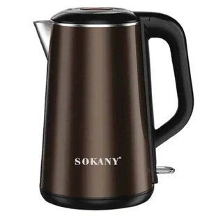 Электрочайник 2,2л 2000Вт Коричневый Sokany SK-2203 / Автоматический чайник для дома / 234583831 фото