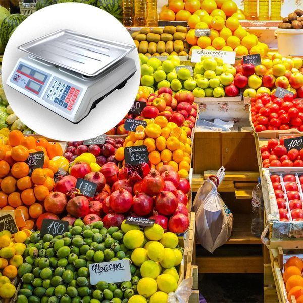 Електронні ваги торгові до 50 кг, від акумулятора або 220В, PROMOTEC PM 5051 / Настільні ваги для торгівлі 234577819 фото