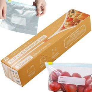 15 шт Многоразовые ZIP-пакеты для хранения продуктов 15&times;23 см, MA629 / Герметические пакеты для продуктов 234590938 фото