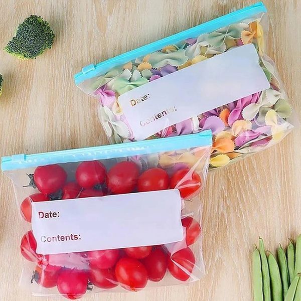 15 шт Багаторазові ZIP-пакети для зберігання продуктів 15&times;23 см, MA629 / Герметичні пакети для продуктів 234590938 фото