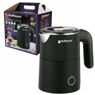 Электрочайник 0.8L, 1000W, Hoffmans HM-2561, Черный / Электрический чайник кухонный / Мини электрочайник дорожный 234590943 фото