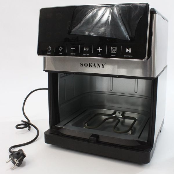 Аерофритюрниця без олії 10 л, 2200 Вт, 12 програм, Sokany SK-10113 / Настільна мультипіч / Аерогриль / Безмасляна фритюрниця 234589260 фото