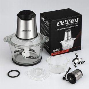 Электрический измельчитель - чоппер 350 Вт, чаша 2 л, Kraft&Dele KD4120 / Многофункциональный измельчитель кухонный / Чоппер 345608099 фото