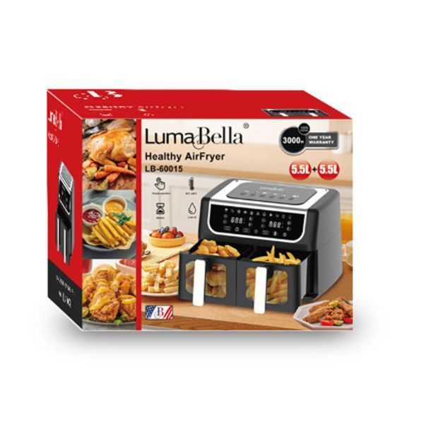Аерофритюрниця 5,5л, 3000Вт, LumaBella LB-60015 / Аерогриль / Мультипіч / Фритюрниця без олії 234580195 фото