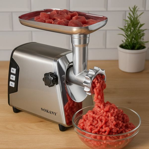 Электрическая мясорубка 3800Вт, SK-06006 / Шнековая электромясорубка / Кухонная мясорубка 234582468 фото