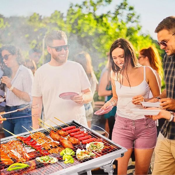 Гриль-барбекю (48х34х59), BBQ Grill 2051С / Складывающийся гриль BBQ / Барбекюшниця / Гриль для дома / Мангал 234571535 фото
