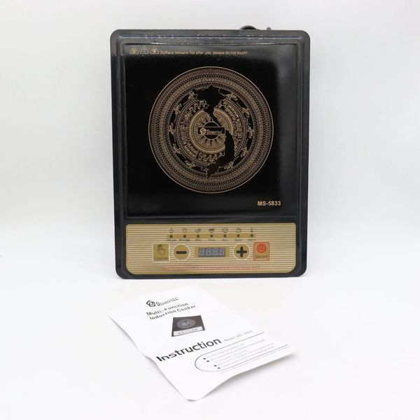 Настільна електроплита, 2000 Вт, одна конфорка, Domotec MS 5833 / Склокерамічна індукційна плита 234570127 фото