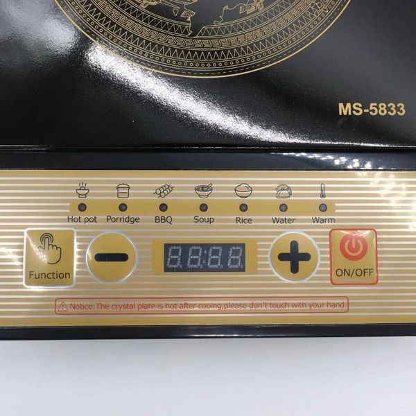 Настільна електроплита, 2000 Вт, одна конфорка, Domotec MS 5833 / Склокерамічна індукційна плита 234570127 фото