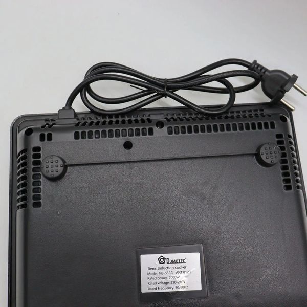 Настільна електроплита, 2000 Вт, одна конфорка, Domotec MS 5833 / Склокерамічна індукційна плита 234570127 фото