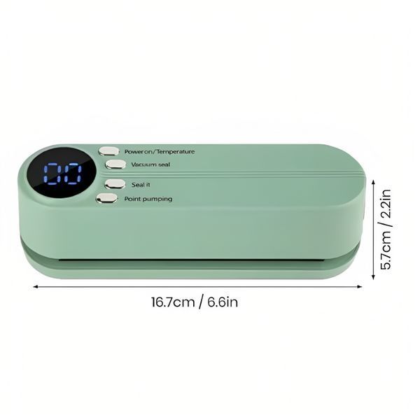 Вакуумний пакувальник для продуктів від USB, 5 пакетів + 3 насадки / Кухонний вакууматор / Вакууматор побутовий 234592945 фото