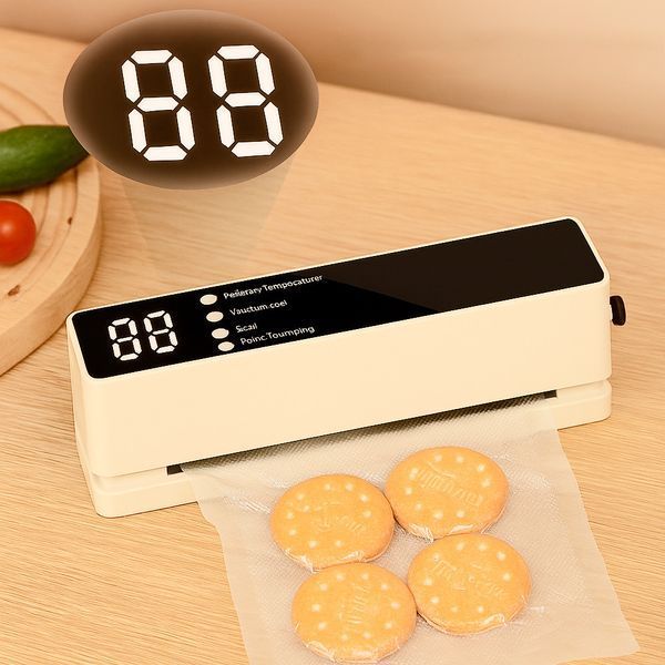 Акумуляторний вакууматор для харчових продуктів, USB, 60 кПа / Бездротовий вакуумний пакувальник для їжі 234592481 фото