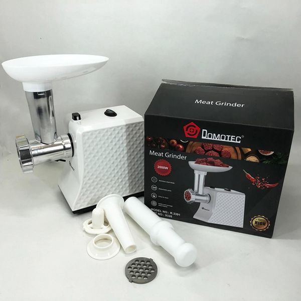 Электрическая мясорубка + насадки, 2000Вт, Domotec R3391 / Шнековая электромясорубка / Кухонная мясорубка 234586994 фото
