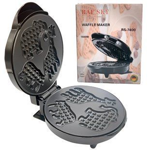 Вафельница электрическая 1600Вт, с фигурками животных RS-7400 / Электровафельница с антипригарным покрытием 234568808 фото