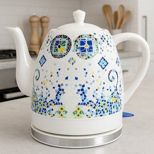 Керамический электрочайник от сети, 1,4л, 1000Вт, DOMOTEC MS-7837 / Дисковый чайник / Электрический чайник 234584559 фото