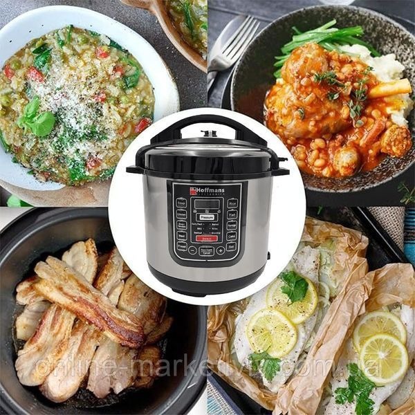 Мультиварка 4,5л, 14 програм, 1200Вт, Hoffmans HM-716 / Електрична мультиварка-скороварка 234577286 фото
