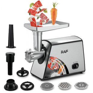 Электрическая мясорубка 2500W с функцией реверса и 2 насадками, RAF R.3378 / Мощная электромясорубка 234587924 фото