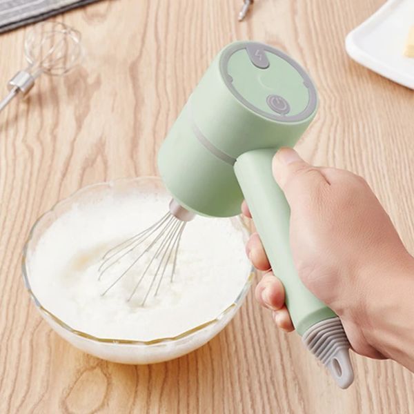 Аккумуляторный миксер с 2 насадками, от USB Portable mixer / Кухонный ручной миксер с регулируемой скоростью 234573311 фото