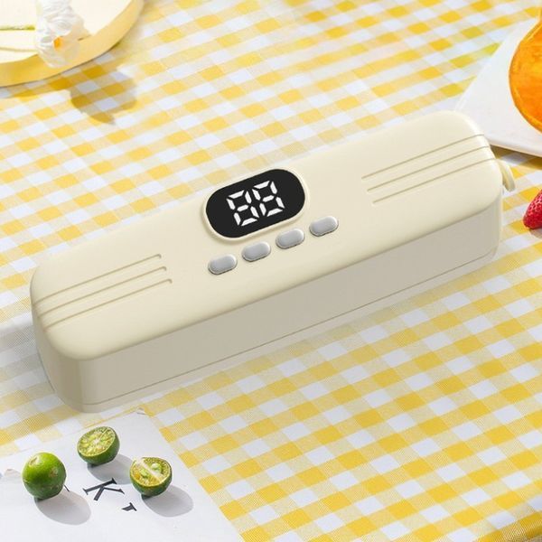 Вакууматор для продуктів + пакети, з USB, 60 КПа, Бежевий / Вакуумний пакувальник / Акумуляторний вакууматор для їжі 234585345 фото